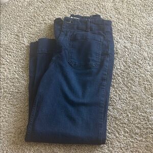 Cropped Denim Trousers